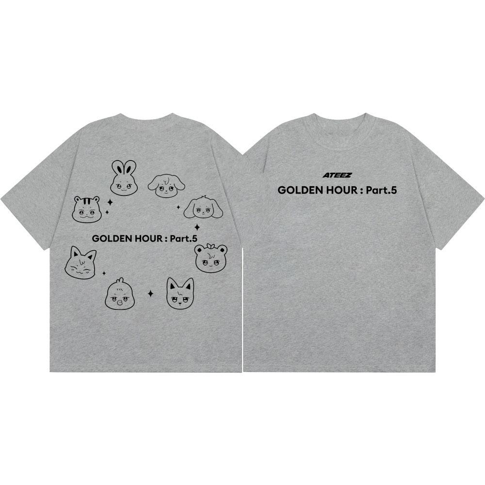 Kpop Ateez Print T-shirts Men Women Clothing Fashion Hip Hop T-shirt High Quality 100%cotton Short Sleeve T Shirts Streetwear
