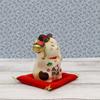Yakushi Kiln Lucky Cat Bag Fulfillment of Wish Good Luck (Treasure Holder) (With Seal)