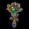 Fashion Multicolor Rhinestone Flower Brooch Pin Lady Dress Scarf Bag Accessory