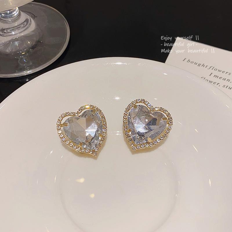Серьги Love из серебра S925 со стразами: Европейский и американский стиль, изысканный дизайн, роскошная ниша