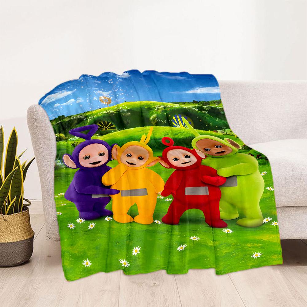 Teletubbies Friends Blanket Soft Warm Cozy Great for Sofa Livingroom Seaside All-Season Use Stylish Decor Birthday Christmas Gift Blanket