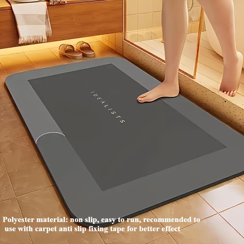A Diatom Mud and Polyester Non-slip Bathroom Mat for Bedroom Living Room Dining Room Kitchen Bathroom Entrance and Laundry Room