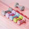 Yoga Exercise Neoprene Dumbbell & Weights - Cast Iron Hand Gym for Arm Muscle Training | Workout with Attached Yoga Strap