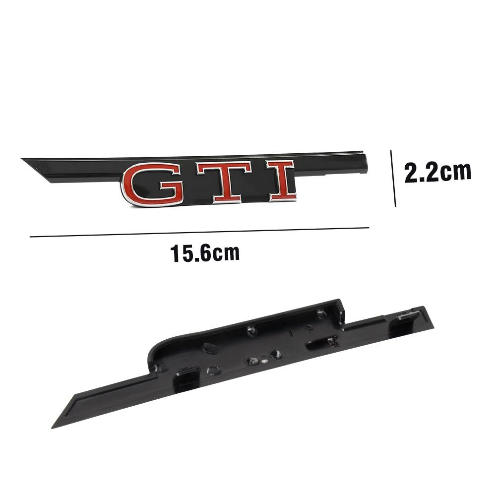 LMN1 VW 2026 Hot 1pcs ABS GTI GTD Logo Car Front Hood Grille Replacement Badge For Volkswagen VW Golf 8 Rline GTI Polo Jetta Touareg