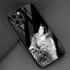 Стеклянный чехол с изображением волка и тигра для Apple iPhone 13 Pro 11 14 12 7 8 Plus SE 2022 XR X XS Max 6 6S, закаленный чехол для телефона