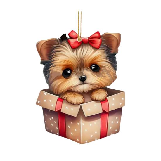 Автомобильная подвеска, акриловая качающаяся собака, легкое автомобильное зеркало, подвесные аксессуары для салона автомобиля, сумка на плечо, школьный портфель, украшение, подвеска, подарок на день Святого Валентина