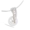 [J0196] - Silver Pendant 'Sissi' Silver-white (rhodium-plated) - 10x15 Mm