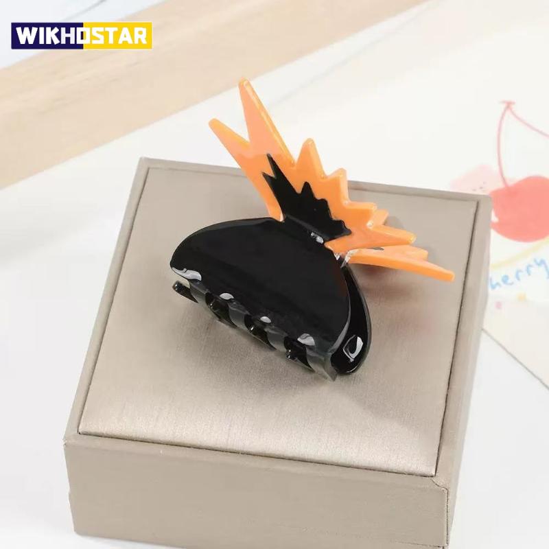 Корейская акриловая заколка-бабочка для волос для девочек, элегантная контрастная цветная заколка для волос, женские аксессуары для волос