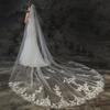 Европейская соборная свадебная фата с кружевной отделкой