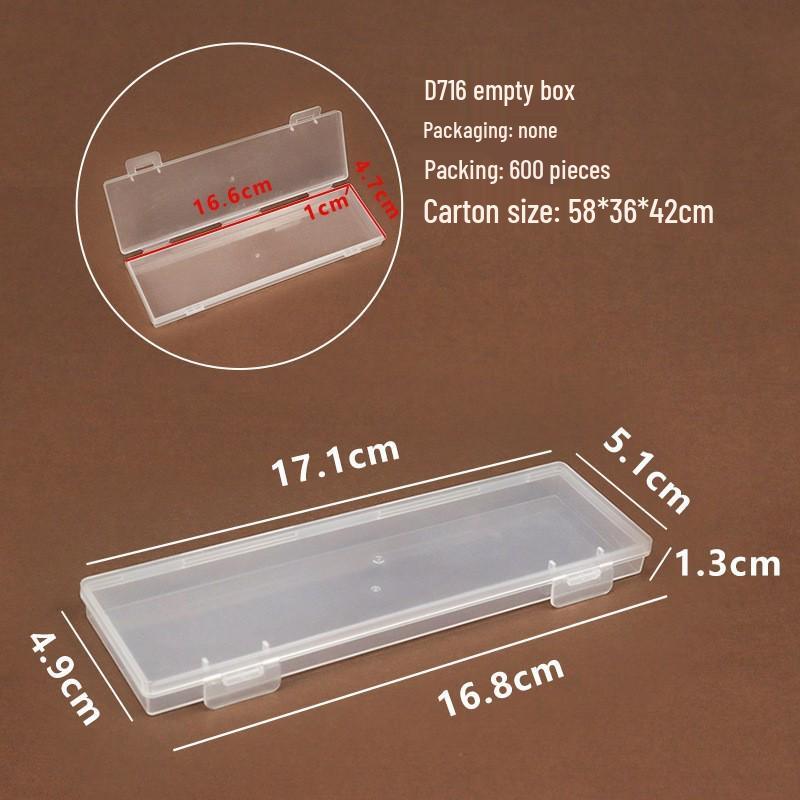 Transparent Rectangular Storage Box - Jewelry, Fishing Gear, Hooks, and Stationery Organizer