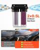 Deionized Water System for Car Wash, Spotless Car Wash Water System with 2 x 0.5L Color Changing Resin, Spot-Free Deionized Water Filter for Cars RVs