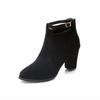 Women's Heeled Ankle Boots Fashion Sexy Pointed Woman Short Boots  Spring Autumn New Plus Size 43 Women Shoes Botas De Mujer