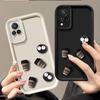 Cute 3D Coal Ball Coffee Phone Case For Samsung Galaxy A12 A22 4g 5g A34 A23 A52 A32 A54 A31 A21S A04 Airbag Camera Protector Cover