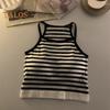 Женский ребристый топ с подкладкой, летний топ без рукавов со спинкой-борцовкой и встроенным бюстгальтером, укороченный топ на тонких бретельках