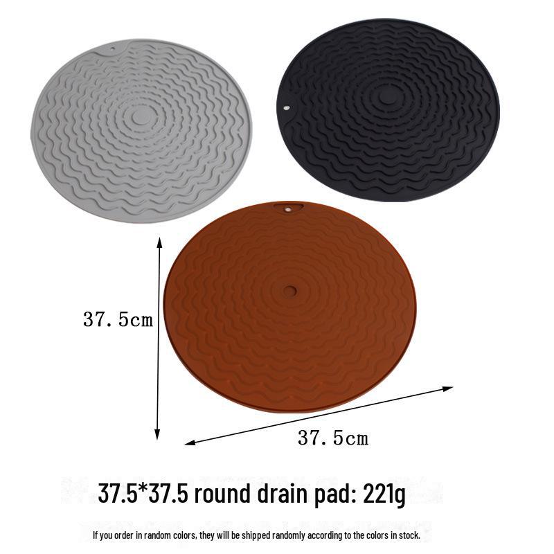 Silicone Placemat: Waterproof, Heat-Resistant Drain Pad & Table Mat for Air Fryer, Glass, Tableware