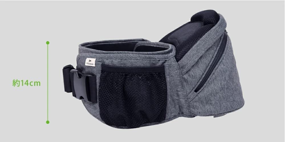 Детская переноска POLBAN ADVANCE Hip seat ripstop черного цвета
