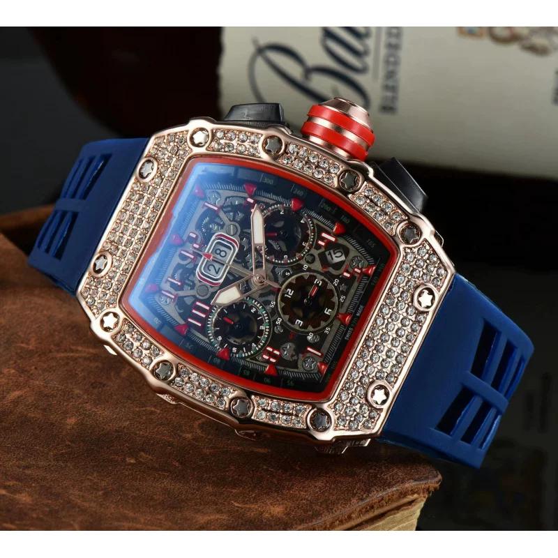 Precision Quartz Watch Barrel Watch Business Fashion Alloy Carved Fashion Pointer Quartz Watch Alloy Diamond Case