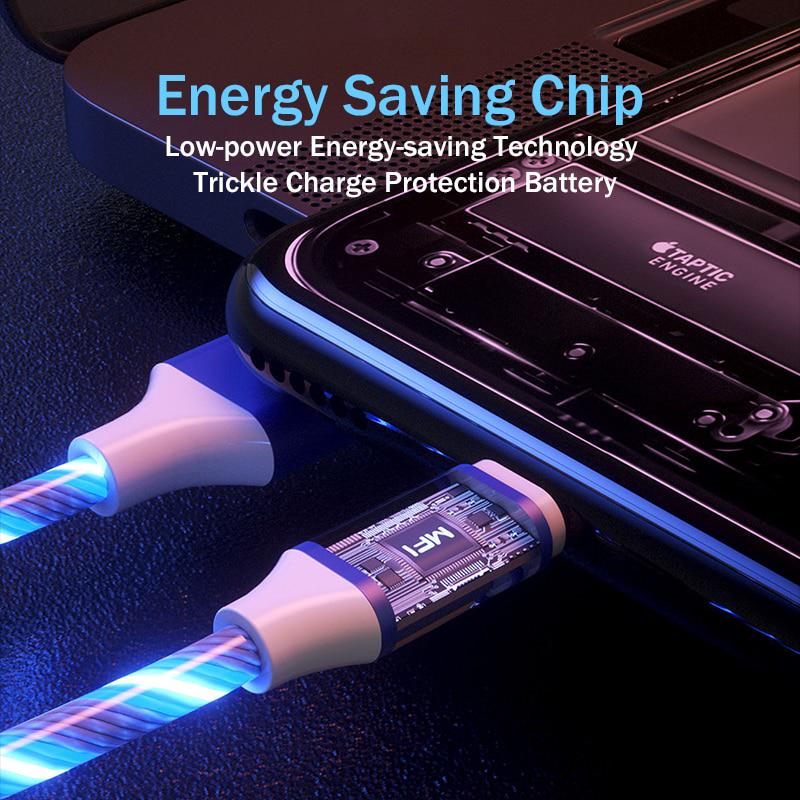 3 в 1 светодиодное освещение USB-кабель Micro USB Type C 8-контактный кабель для зарядки для iPhone Huawei Samsung Xiaomi с несколькими USB-портами USB C кабель для зарядки мобильного телефона