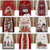 Merry Christmas Xmas Tablecloth Printed Table Cover New Year Table Flag  Home Party Decor