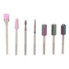 7pcs Nail Drill Bits Stainless Steel Fast Removal Gel Multifunctional Nail Grinding Heads Set with Storage Box