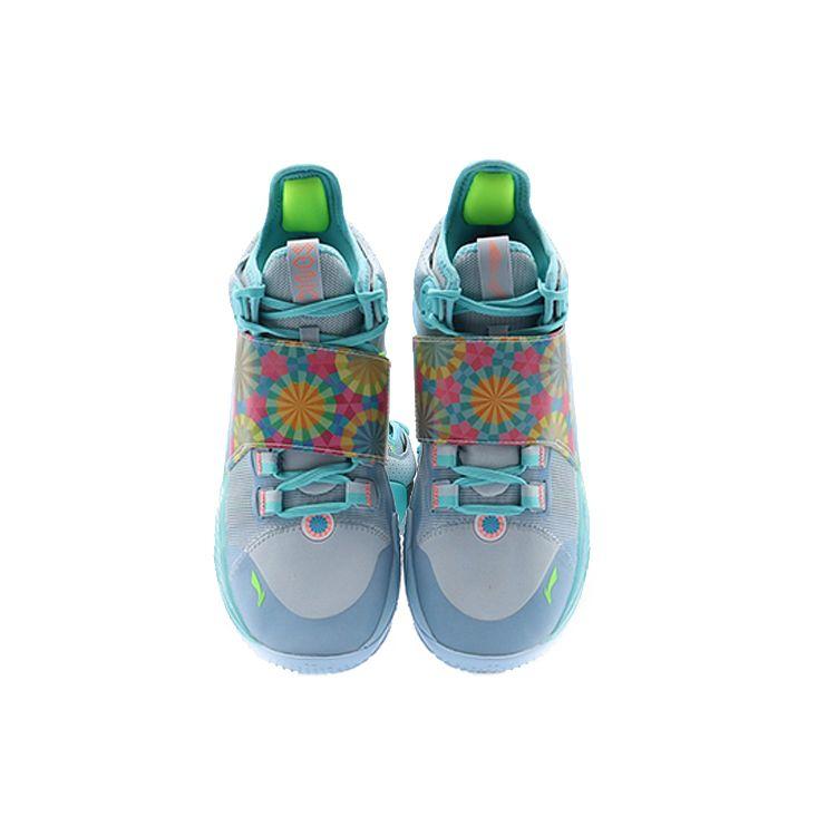 Li Ning Sonic 9 Shock Absorption Anti-Slip Wear-Resistant Mid-Top Basketball Shoes Men Basketball Shoes Blue Gray ABAR011-8