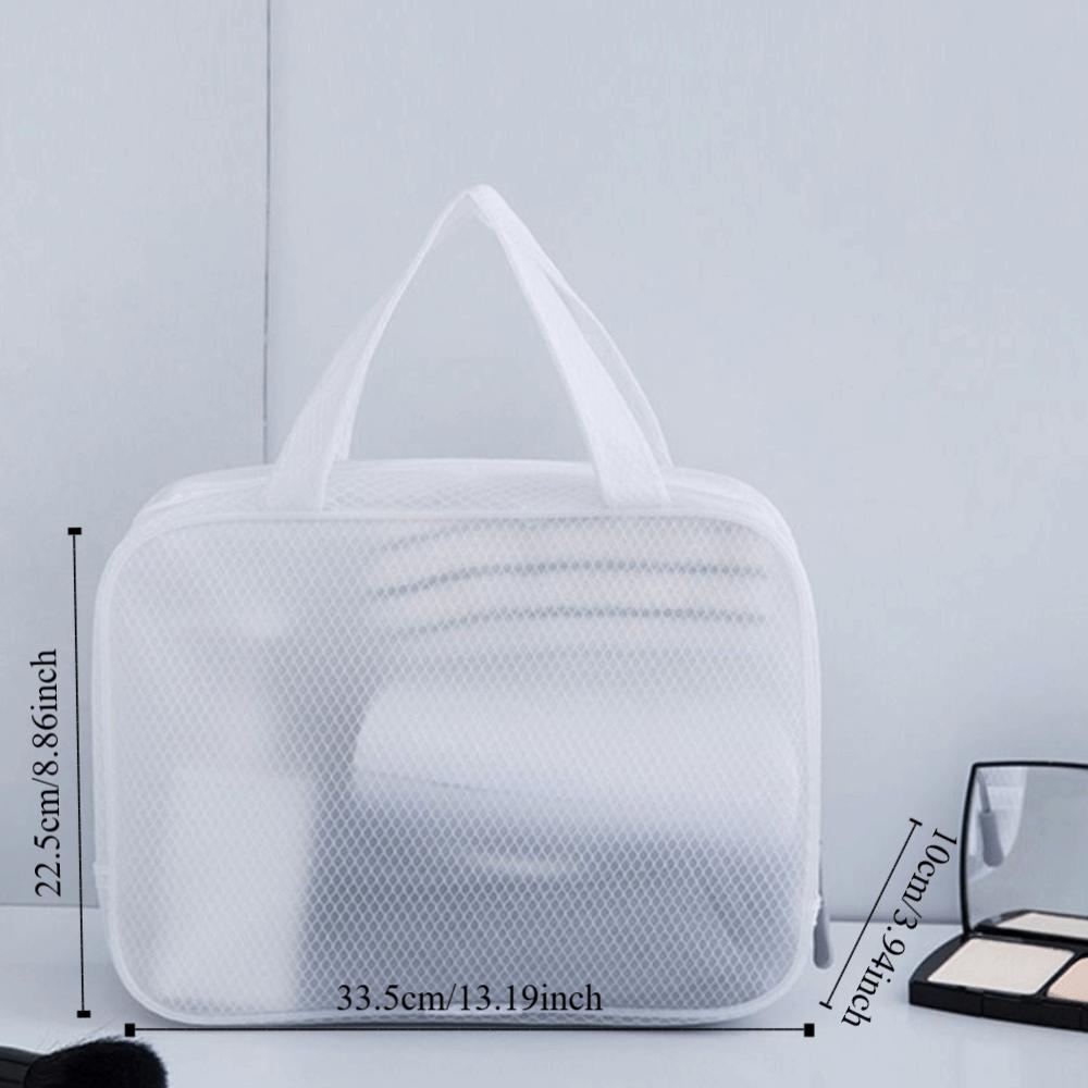 EVA Mesh Cloth Wash Pouch White Travel Organizer Cosmetic Cases Makeup Bags Mesh Cosmetic Bag Combination Storage Toiletry Bag