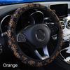 38 см чехол на руль автомобиля, чехол на руль для женщин, чехол на колесо, противоскользящий чехол с цветочным принтом, Funda Volante, автомобильные аксессуары