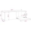 TV Wall Cabinets 2 pcs Concrete Grey 100 x 30 x 30 cm Particleboard