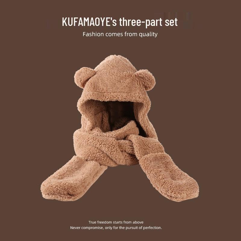 2025 Women's Fleece-Lined Windproof Cycling Hat and Snood Combo