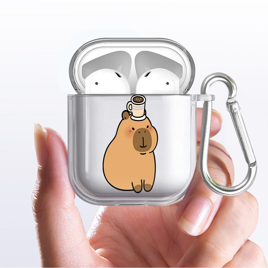 Капибара Милые Прозрачные Чехлы для Наушников Чехол для Airpods Pro2 1 4 2 Pro Pro3 3