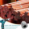 Copper Pipe Cleaner Full Metal Drill Tube Cleaning Brush Rustproof Corrosion Resistant Copper Tube Pipe Cleaning Brush Tool