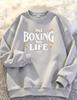 No Boxing No Life Hoodie Unisex Oversized Hooded Sweatshirt Boxing Team Star Letter Front Print Long Sleeve Pullover Sport Loose