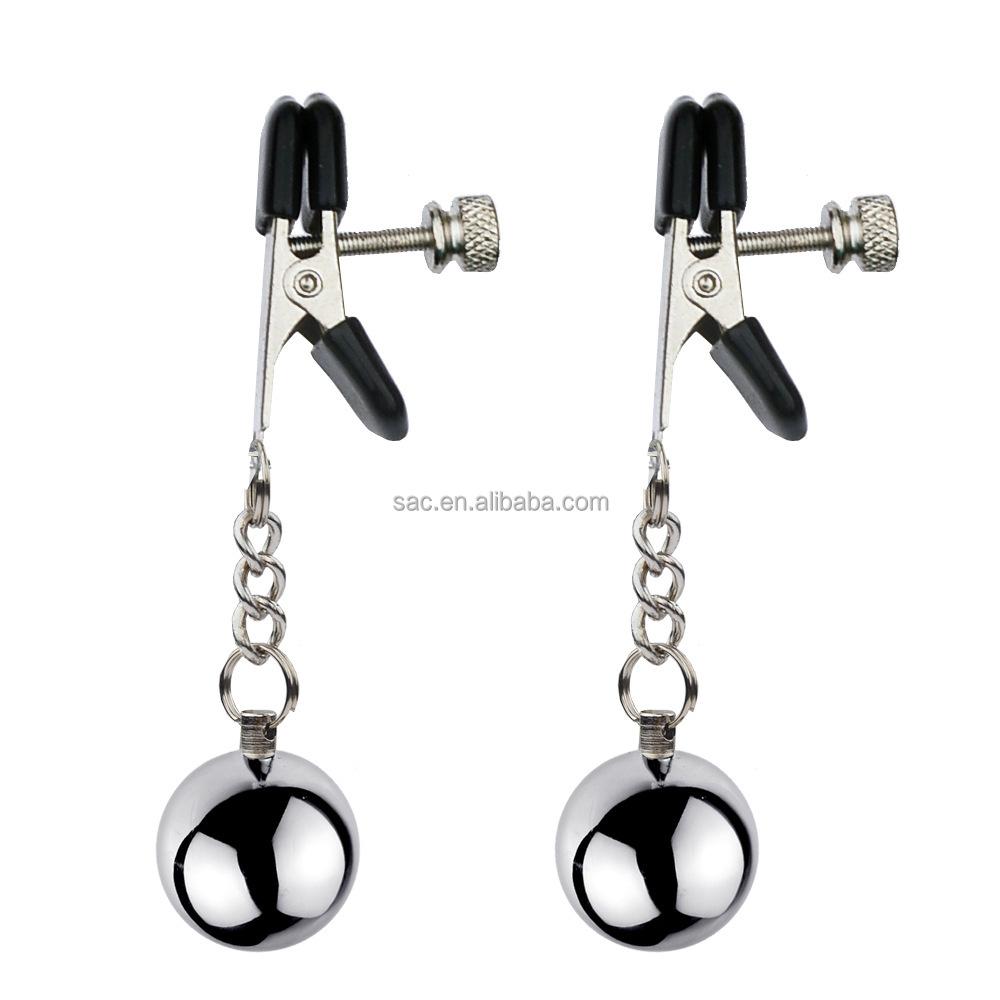 SacKnove Heart Stars Shape Pendant Decorative Nipple Clamps Naughty Thingy Vaginal Clips Jewelry Sex Toys Breast Clip for Women