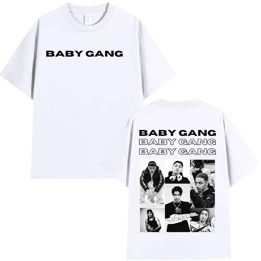 Rapper Baby Gang Album 2025 Merch Summer Mens Retro Fashion Cotton Tshirt Hip Hop Extra Large Tshirt Street Wear Y2K