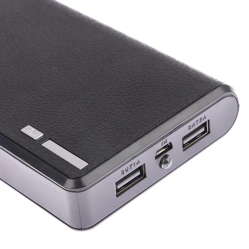 4-слотовый Power Bank для батарей 18650, портативный корпус с двойным USB Type-C для зарядки, кейс для аккумуляторов 18650