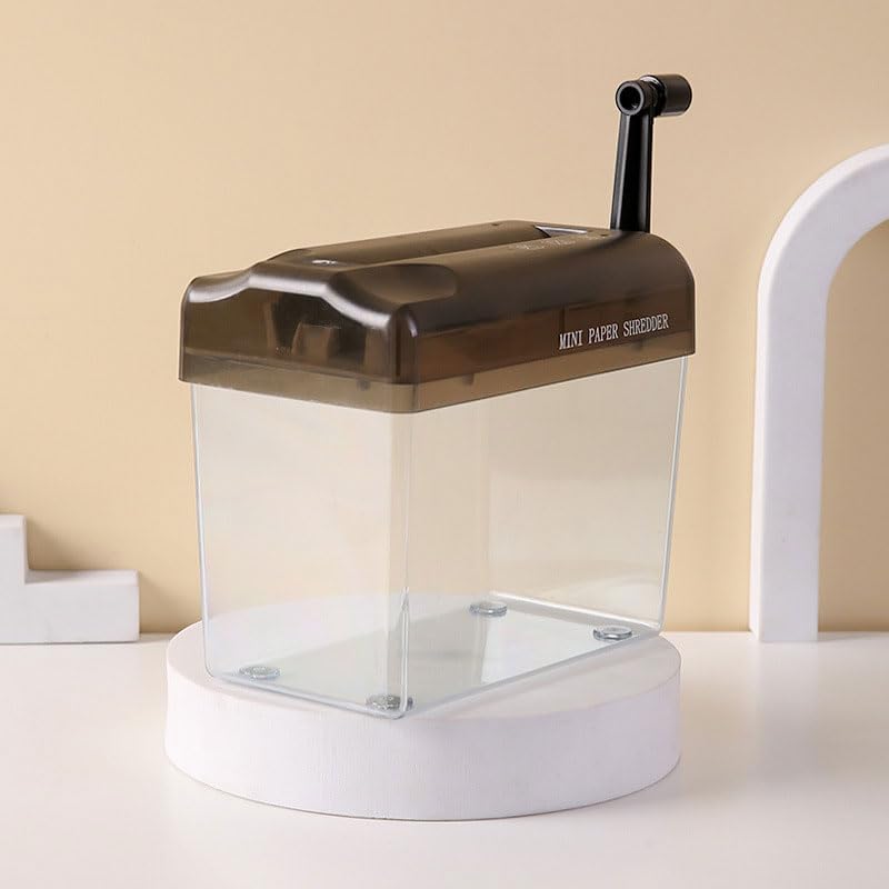 Уничтожитель бумаг Ручной уничтожитель бумаг Мини-уничтожитель бумаг Бесшумный ручной уничтожитель бумаг формата А6 Удобен для переноски и идеально подходит для использования в офисе/дома/школе (черный)