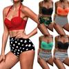 Пляжный женский сексуальный жесткий комплект со сборками, тонкий бикини с разрезом, купальник
