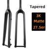 Glossy / Matte 3K Carbon Fiber Bike Fork Tapered Cycling Fork Mountain Bike Fork Bicycle MTB Parts Disc Brake