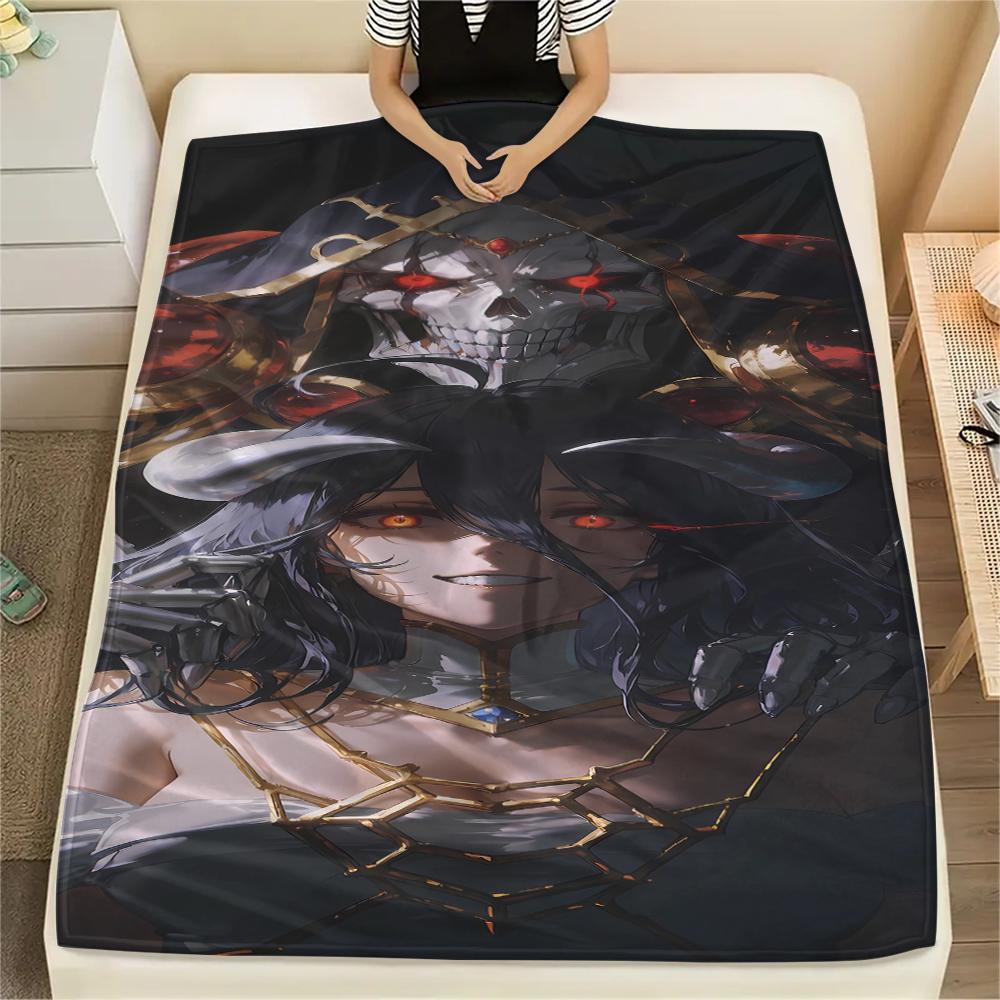 1 шт. Фланелевое одеяло с принтом OVERLORD, Высококачественное, для всех сезонов, Декор для дома, Тепло и уют, Идеально для рождественских подарков