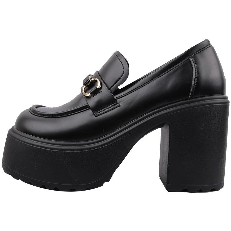 Интернет-знаменитость белый французский маленький толстый каблук туфли на высоком каблуке женские весна и осень 2025 новые универсальные Мэри Джейн маленькие кожаные туфли