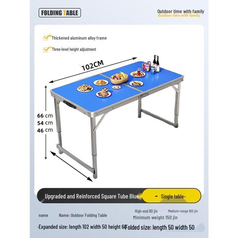 Портативный алюминиевый складной стол - многофункциональный для обеда, учебы или использования на открытом воздухе