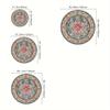 1Pcs  Boho Chic Pattern Round Area Rug Indoor Non-Slip Washable Fiber Carpet Soft Comfortable Mat For Bedroom Living Room