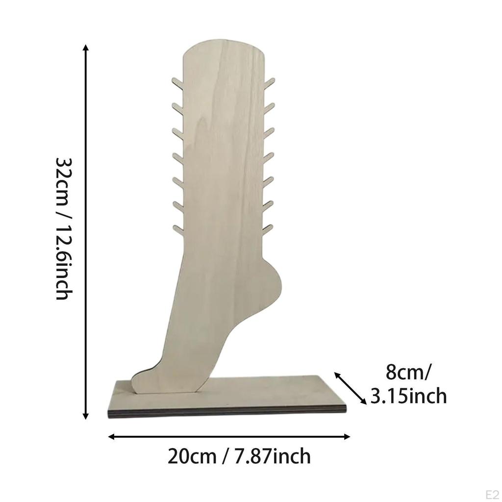 Wood Jewelry Display Stand Bracelet Holder Portable Space Saving Creative Foot Shaped Rack Anklet
