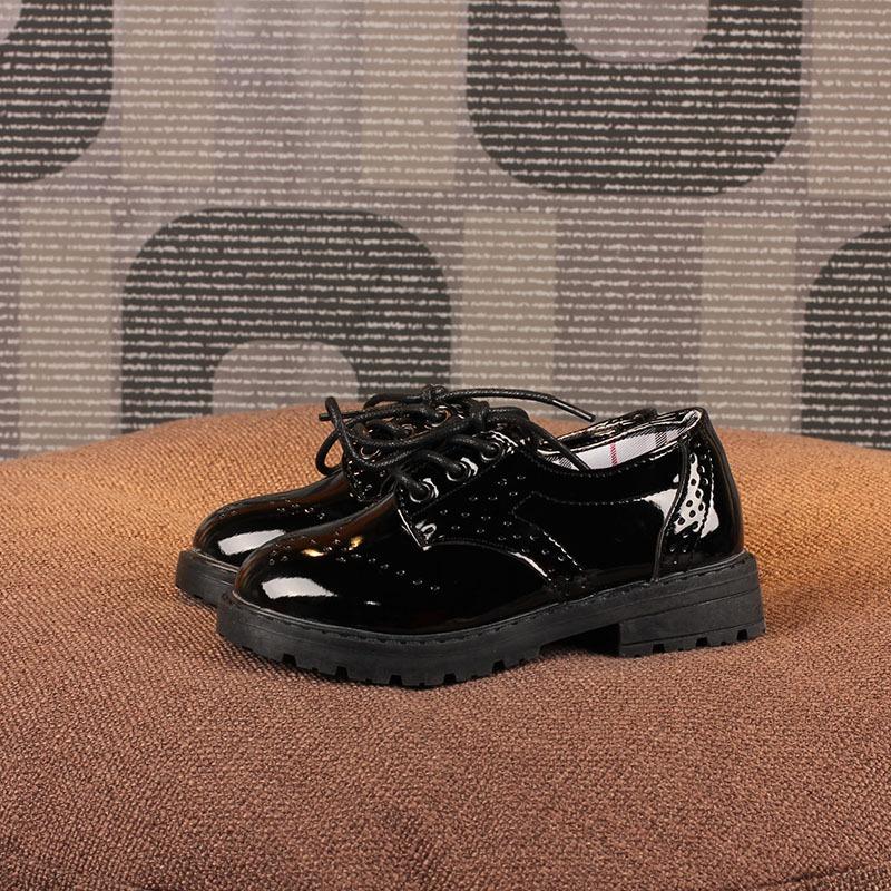 Весенняя обувь для мальчиков, повседневная обувь для девочек, маленькие кожаные туфли в британском стиле, модная детская обувь