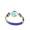 Stones and Minerals. Raw Neon Blue Apatite Bracelet Watch Model 25 Mm. Blue Color.