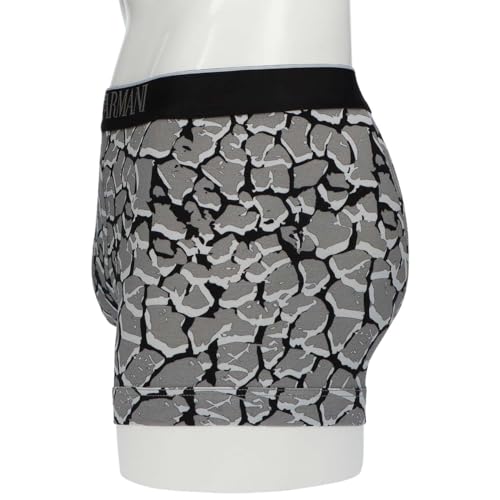 Боксеры Emporio Armani ALL OVER CAMOU камуфляжной расцветки, с застежкой спереди, мужские, размер ЕС, темно-синие, 54045099