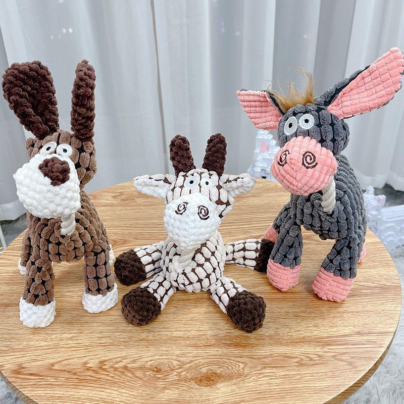 1PC New Dog Sounding Toy Molar Training Interactive Corn Grain Donkey Pet Supplies Safe And Harmless