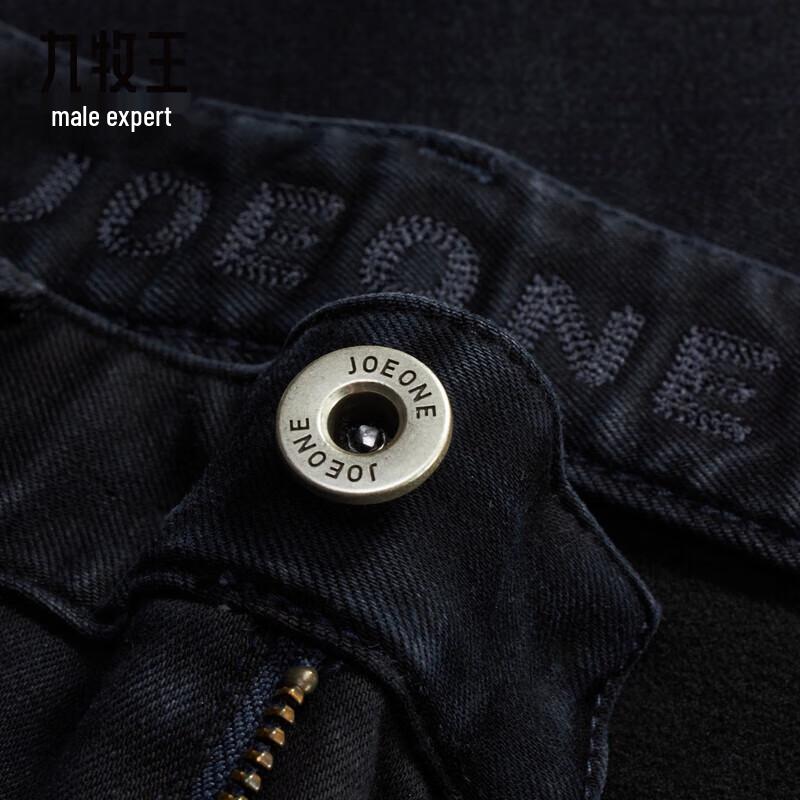 JOEONE Мужские джинсы прямого кроя из смесовой шерсти