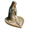 Virgin Mary Rosary Holder Statue Resin Elegant Our Lady Prayer Rosary Box Blessed Mother Statue Catholic Home Decor