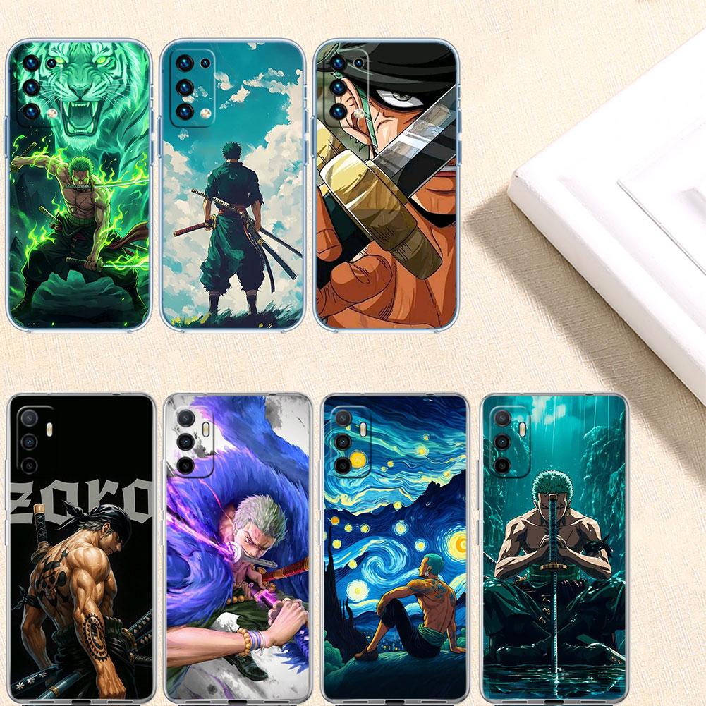 TR33 Чехол для телефона One Piece Zoro Прозрачный для Motorola Moto G7 G8 G9 G84 G85 G73 G24 G15 Z2 Play Power Plus